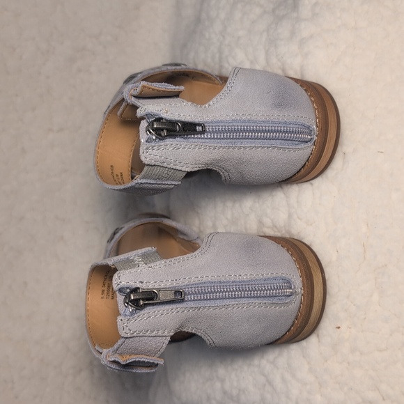 Frye Leather Evie Whipstich ankle strap two band sandals - Picture 4 of 11